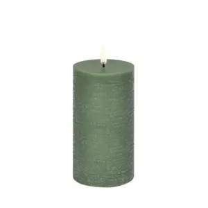 Uyuni Lighting - Bloklys LED 7,8x15,2 cm Olive Grøn/Rustic