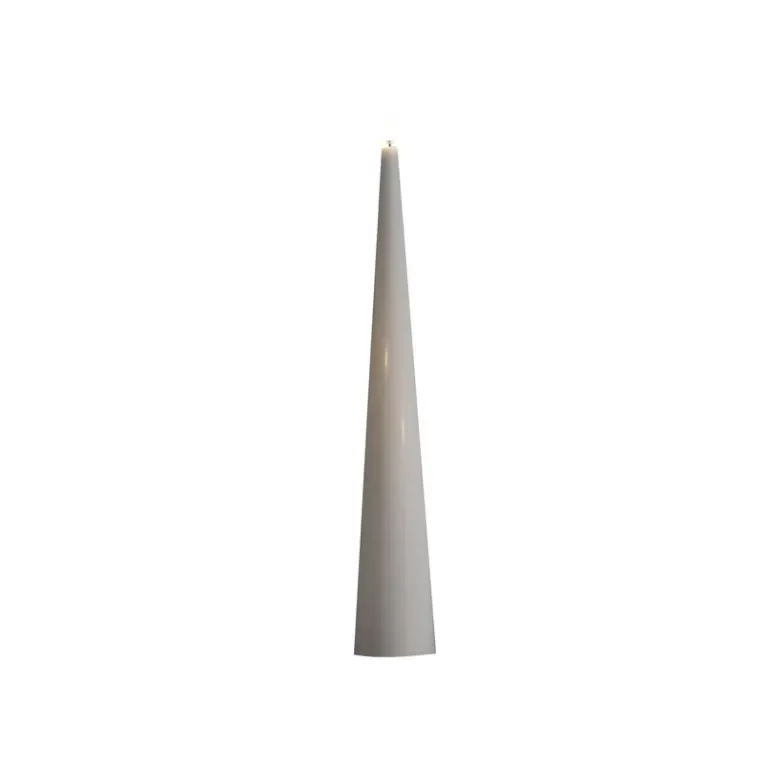 Uyuni Lighting - CONE LED-stearinlys, hvid, højde 50 cm, glat
