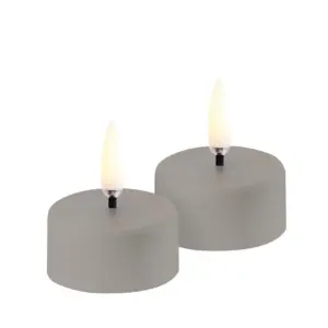 Uyuni Lighting - Genopladelig Fyrfadslys LED 2-pack 3,9x2,3 cm Sandstone Plain