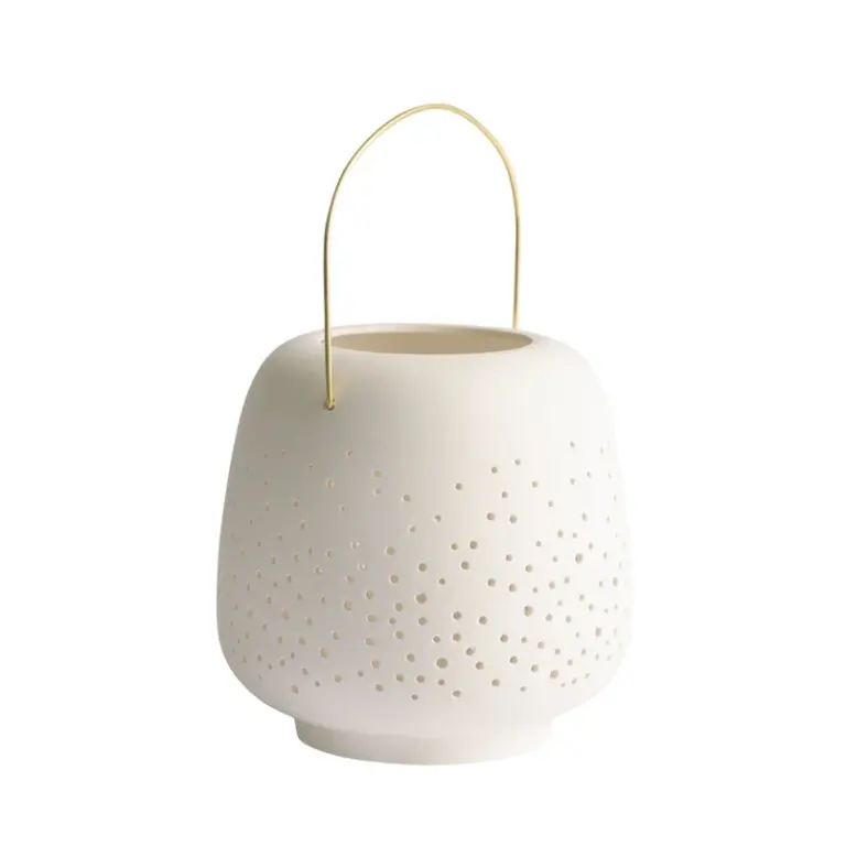 Uyuni Lighting - Keramisk lygte, 20 x 20 cm, hvid