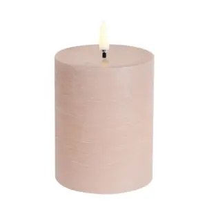 Uyuni Lighting - PILLAR LED-stearinlys, beige, højde 10 cm, voks