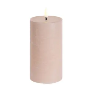 Uyuni Lighting - PILLAR LED-stearinlys, beige, højde 15 cm, voks