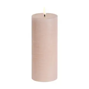 Uyuni Lighting - PILLAR LED-stearinlys, beige, højde 20 cm, voks
