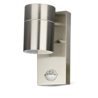 V-TAC, LED væglampe, udendørs, rustfri, 230V / IP44, GU10 fatning, sensor