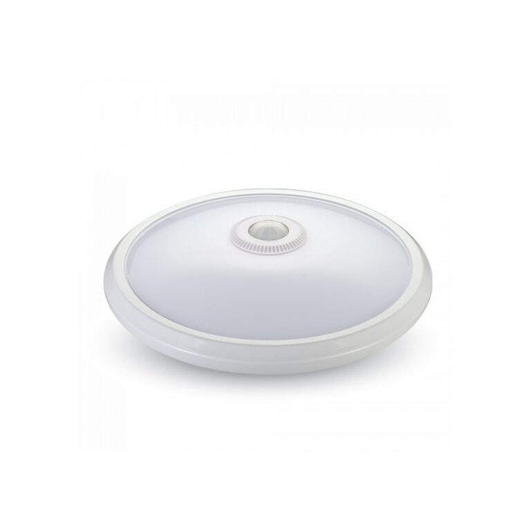 V-Tac 12W LED sensorlampe - Samsung LED chip, PIR sensor, IP20 indendørs, 230V, inkl. lyskilde