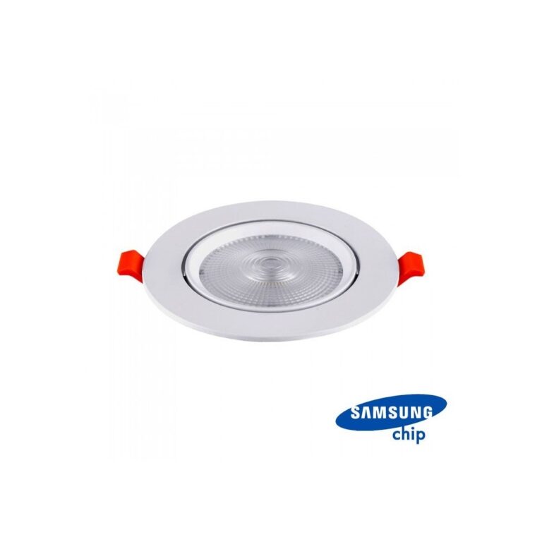 V-Tac 20W LED spotlight - Hul: Ø14,5 cm, Mål: Ø17 cm, 3 cm høj, Samsung LED chip, 230V
