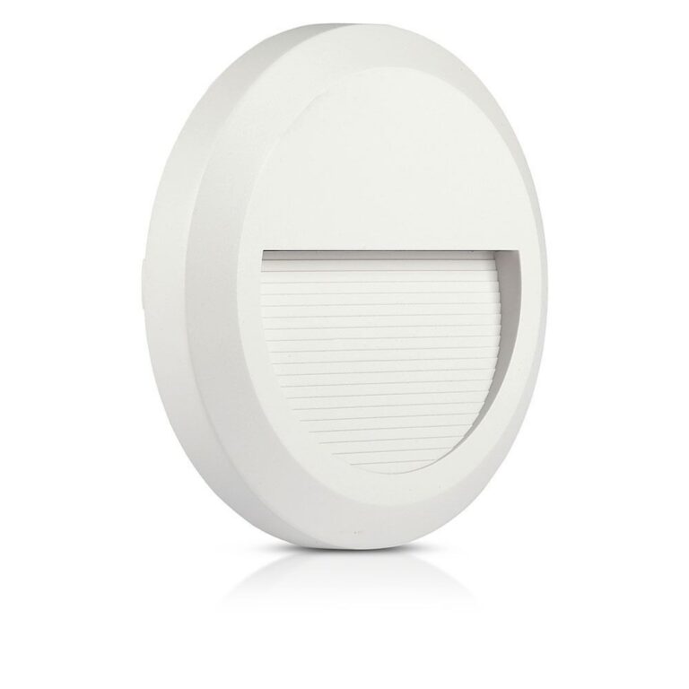 V-Tac 2W LED trappebelysning - Hvid, til påbygning, IP65 udendørs, 230V