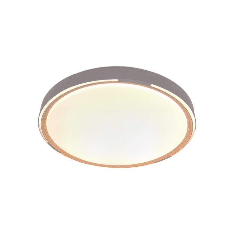 V-Tac 30W/60W/30W LED loftlampe med fjernbetjening - 3-i-1 CCT, dæmpbar, træ-finish, designerlampe