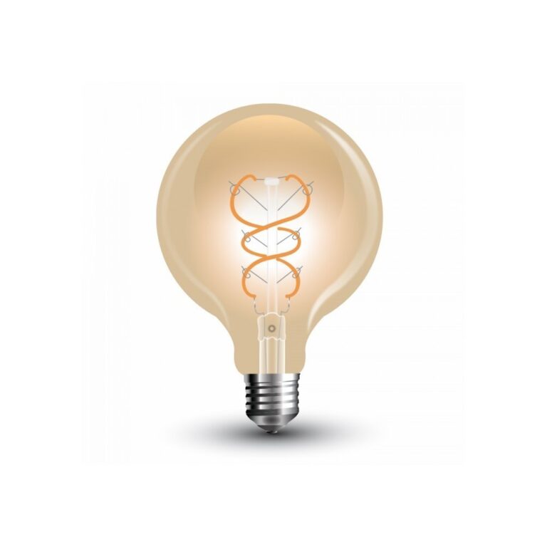 V-Tac 5W LED globepære - Kultråd, Ø12,5cm, ekstra varm hvid, E27