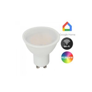 V-Tac 5W Smart Home LED pære - Tuya/Smart Life, virker med Google Home, Alexa og smartphones, GU10 Spot