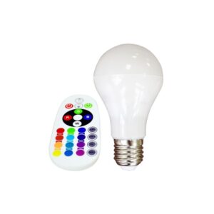 V-Tac 6W RGB LED pære - Med RF fjernbetjening, E27