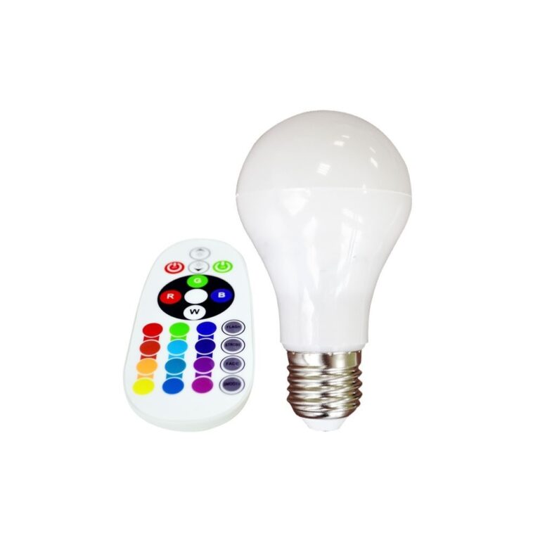 V-Tac 6W RGB LED pære - Med RF fjernbetjening, E27