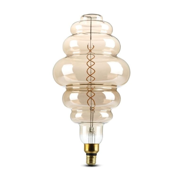 V-Tac 8W LED kæmpe globepære - Kultråd, Ø20 cm, dæmpbar, ekstra varm hvid, 2000K, E27