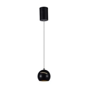V-Tac LED lampe - Flot loftlampe, Ø12, sort, inkl. ophæng