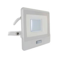 V-Tac LED projektør med sensor og Samsung LED-chip, 30W, 4000K, IP65, 1 meter kabel