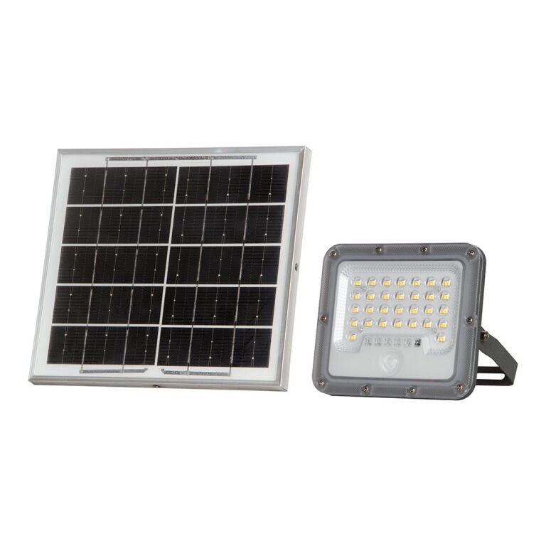 V-Tac LED solcelle projektør med PIR sensor - 150lm/W, IP65, 6000K