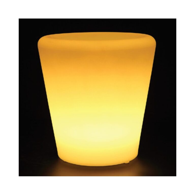 V-Tac RGB LED potteskjuler - Genopladelig, med fjernbetjening, 28x28x29 cm