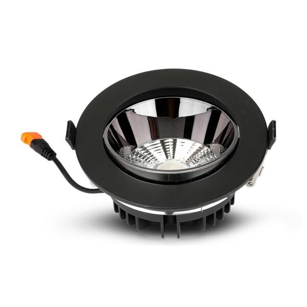 VT-1124 downlight 20W - LED reflektor, COB, Samsung Chip, 4000K, sort