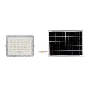 VT 180W LED Solar Projektør - 4000K, 16000 mAh Batteri, 3m Kabel, Smart IR Fjernbetjening, Hurtig Opladning, Hvid