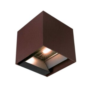 VT-409CCT LED væglampe 9W - sol, PIR-sensor, 3-i-1, corten hus, IP65