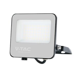 VT-4435 LED projektør 30W - 6500K sort hus, gråt glas, 185lm/W