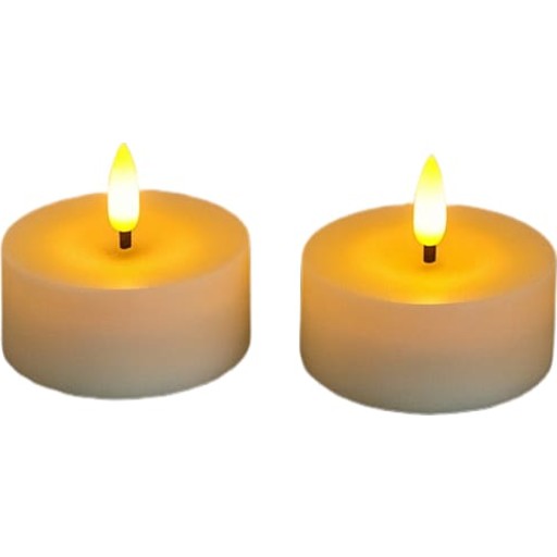 Veli Line LED fyrfadslys, genopladelig, 2-pak