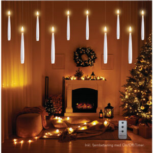 Veli Line svævende kronelys, batteri, 10-pak