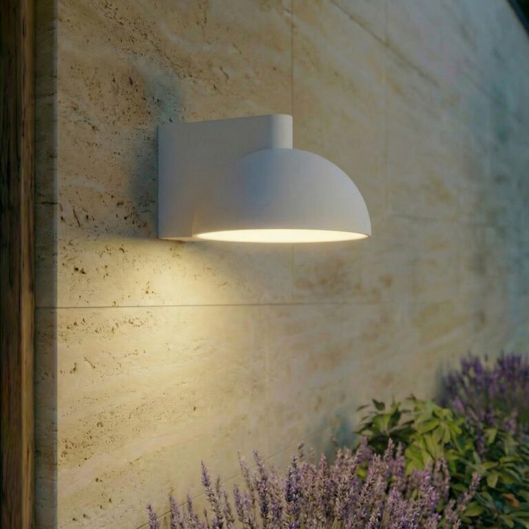 Velira udendørs LED-væglampe, metal, IP54, lysegrå Lucande - Moderne - Med én lyskilde