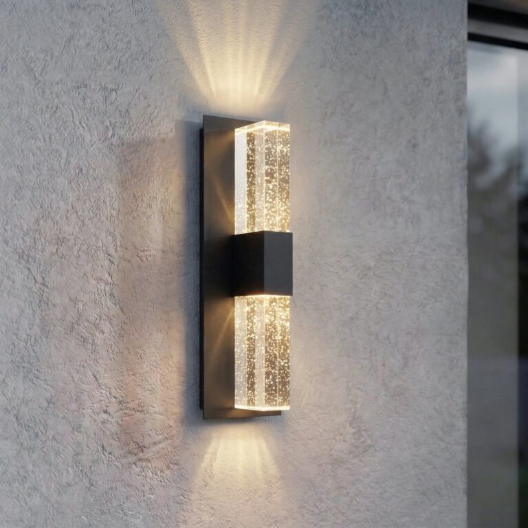 Velune udendørs LED-væglampe, antracit/klar 46 cm CCT Lucande - Moderne - Aluminium - Kantet
