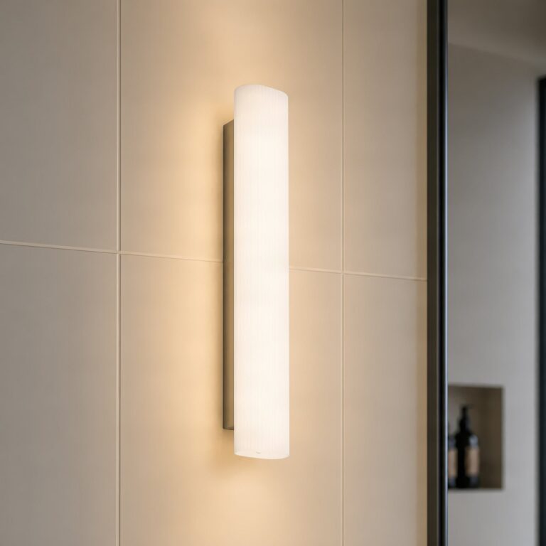 Victoire LED-væglampe til badeværelset, 50 cm, hvid/krom, CCT, glas – Lucande - Moderne - Med én lyskilde