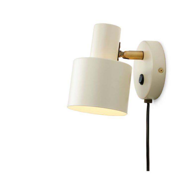 Vogue væglampe, cremefarvet, Ø 10 cm, stik - Halo Design - Stue - Metal