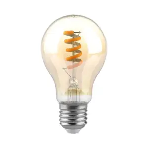 Vt-2154 LED pære 4W - spiral kultråds, amber, 1800K