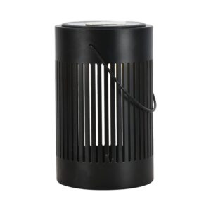 Vt-7994 LED bordlampe - Solar, metal, sort hus, med håndtag