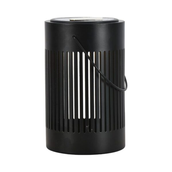 Vt-7994 LED bordlampe - Solar, metal, sort hus, med håndtag