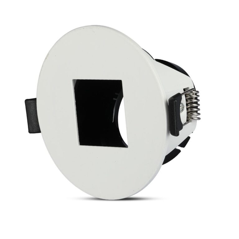 Vt-883 lampefatning GU10 - firkantet, hvid+sort