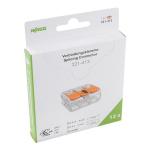 Wago 221-413, 3-leder 0,14-4mm² med vippepaler, 12 stk Blisterpakke