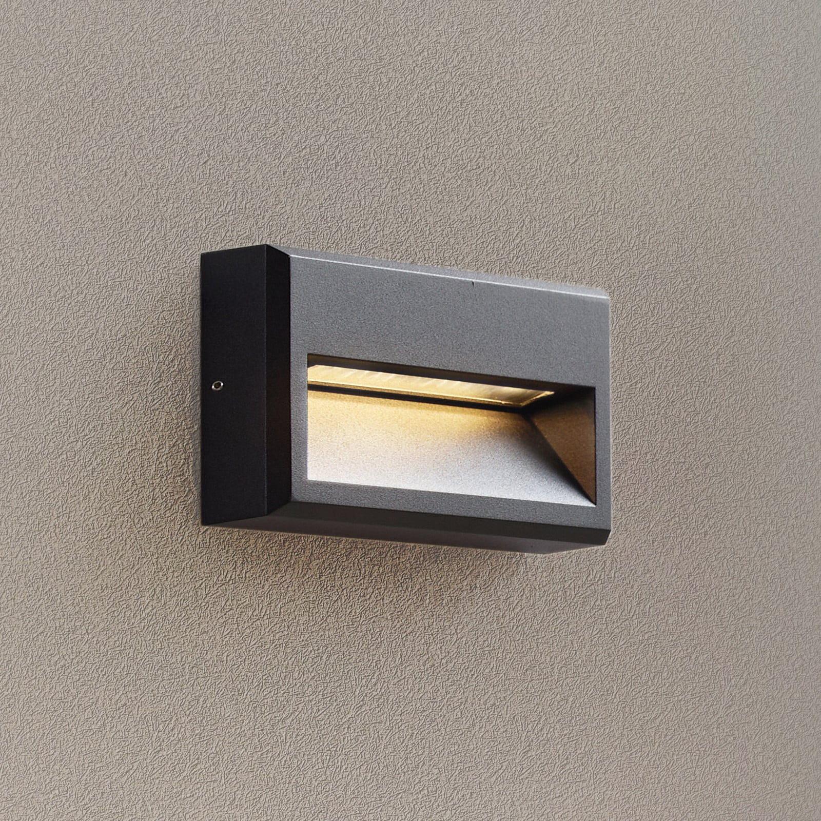 Weno udendørs LED-væglampe, sort, aluminium, IP65 – Lucande - Altan - Moderne - Plafond