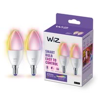 WiZ E14 LED-pre, kerte, 470lm, Color, 4,9W, WiFi/Matter - 2 pak