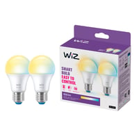 WiZ E27 LED-pre, A60, 806lm, Tunable White, 8 W, WiFi/Matter - 2 pak
