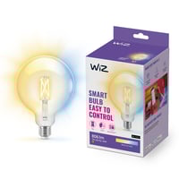 WiZ E27 LED-pre, Globe klar G125, 650lm, Tunable White, 7W, WiFi/Matter