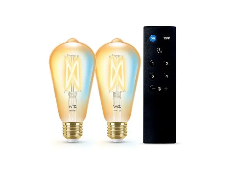 WiZ - LED-pære, ravfarvet, E27, 8 W, 2200-6500 K