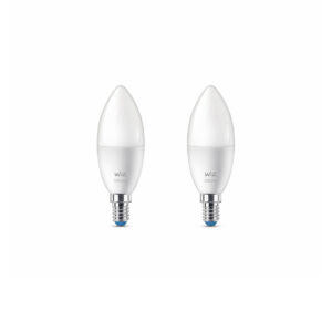 WiZ - Pærer Smart Color 4,9W 470lm 2700-6500K 2-pak Kerte E14