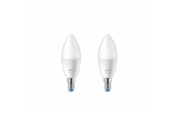 WiZ - Pærer Smart Color 4,9W 470lm 2700-6500K 2-pak Kerte E14