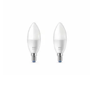WiZ - Pærer Smart TW 4,9W 470lm 2700-6500K 2-pak Kerte E14