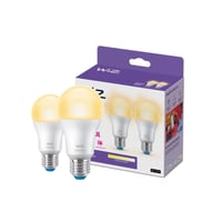 WiZ Smart E27 LED pre, 8W, 806lm, 2700K, CRI90, WiFi, Dmpbar - 2 pak (restsalg)