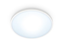 WiZ Superslim loftslampe, 14 W, Intelligent loftslys, Wi-Fi/Bluetooth, Hvid, LED, Metal, Ikke-udskiftelig pære(r)