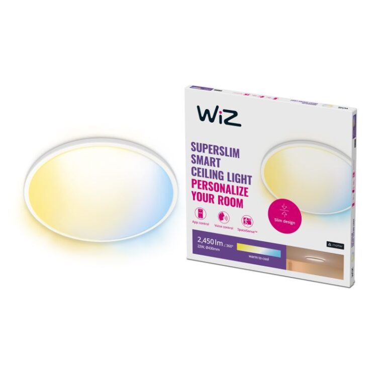 WiZ Tunable White SuperSlim LED Loftlampe Hvid Ø430 mm 22W
