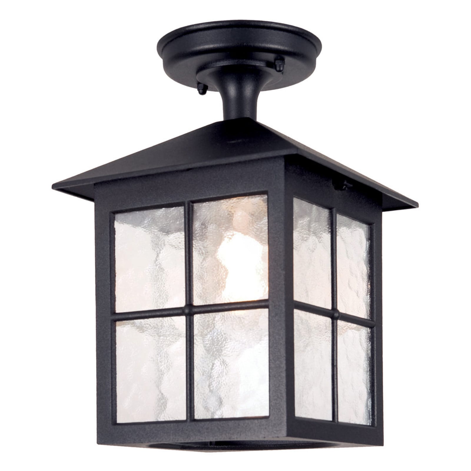 Winchester BL18A udendørs loftlampe, sort, 28 cm, IP44 – Elstead - Antik - Metal - Kantet