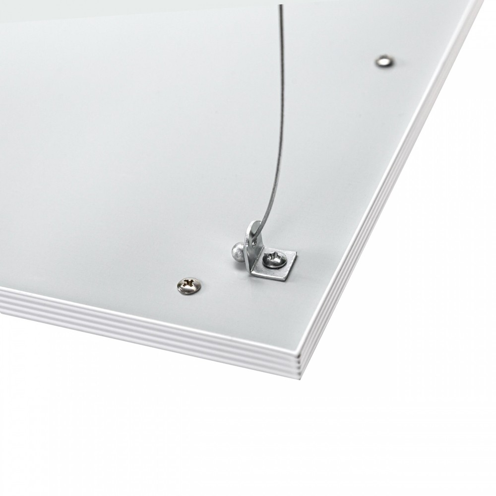 Wireophæng til 60x60 og 30x120 LED paneler - 4 stk. sæt, 100cm, sølv, justerbar, til nedhængning