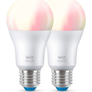 Wiz E27 standardpære, 2200K-6500K, 8W, 2-pak